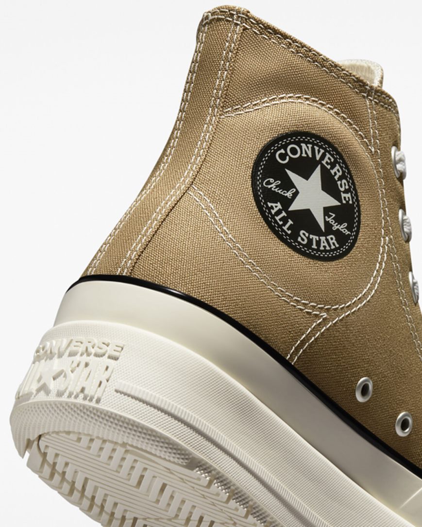 Tenisi Inalti Barbati Converse Chuck Taylor All Star Construct Kaki Negrii | RO TECJW604